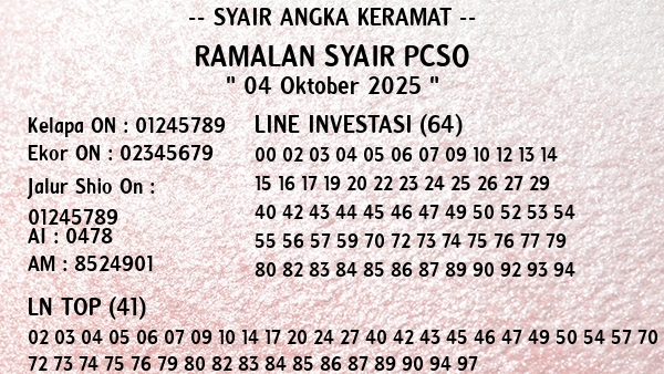 Prediksi Pcso